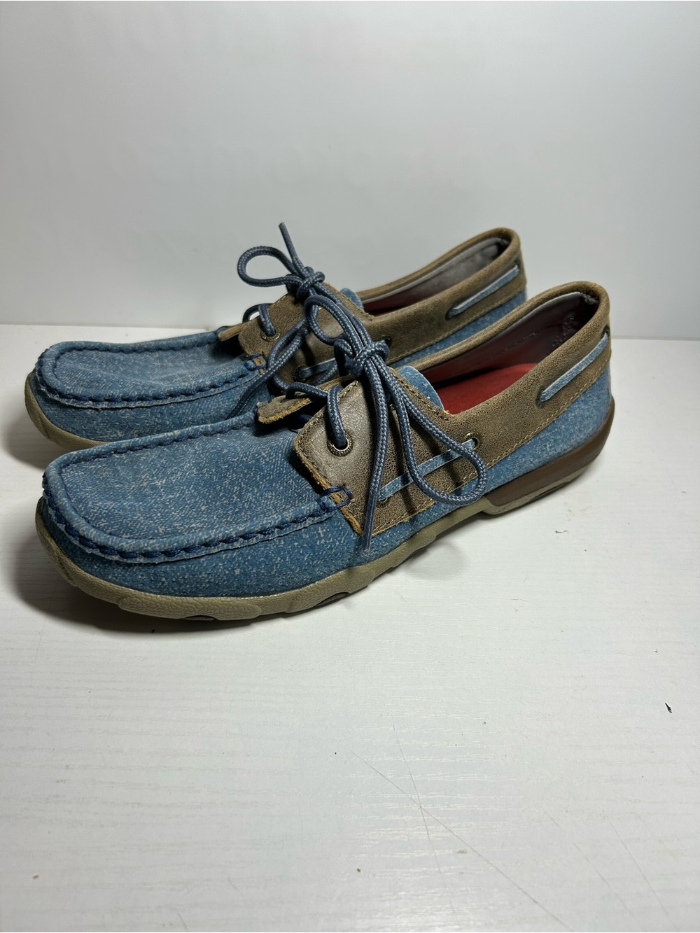 Women’s twisted X Casual Denim & Tan Boat Shoes